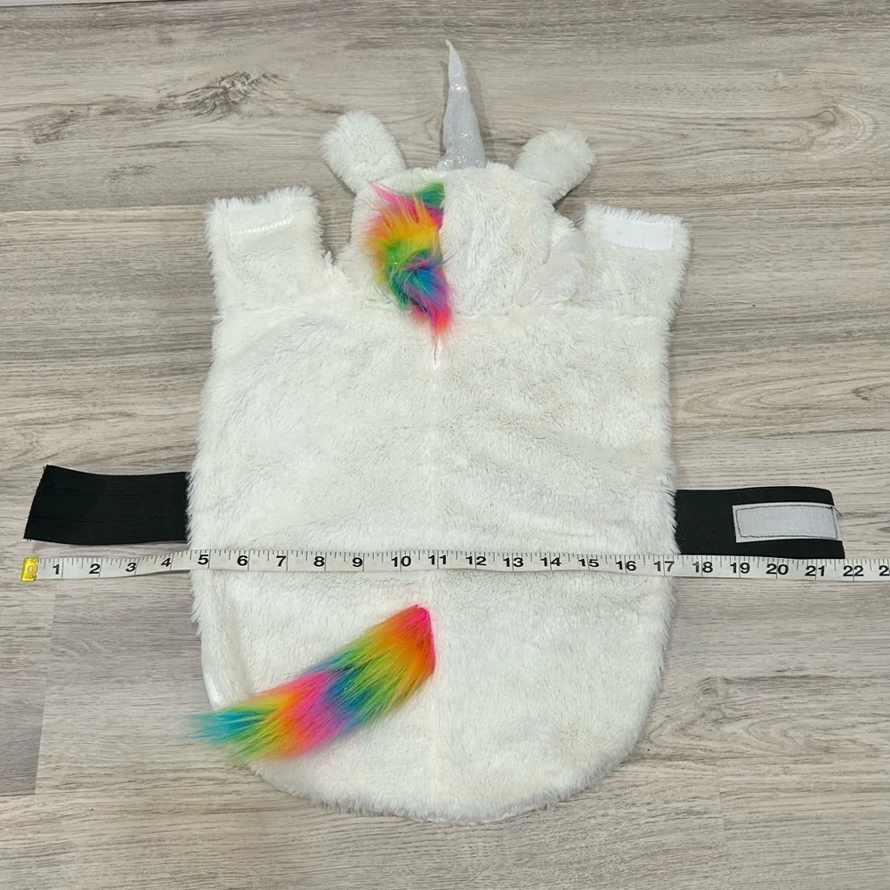 White Rainbow Unicorn Pet Dog Halloween Costume Size M Medium Breed